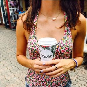 Madewell Floral Open Back One Piece Bathing Suit